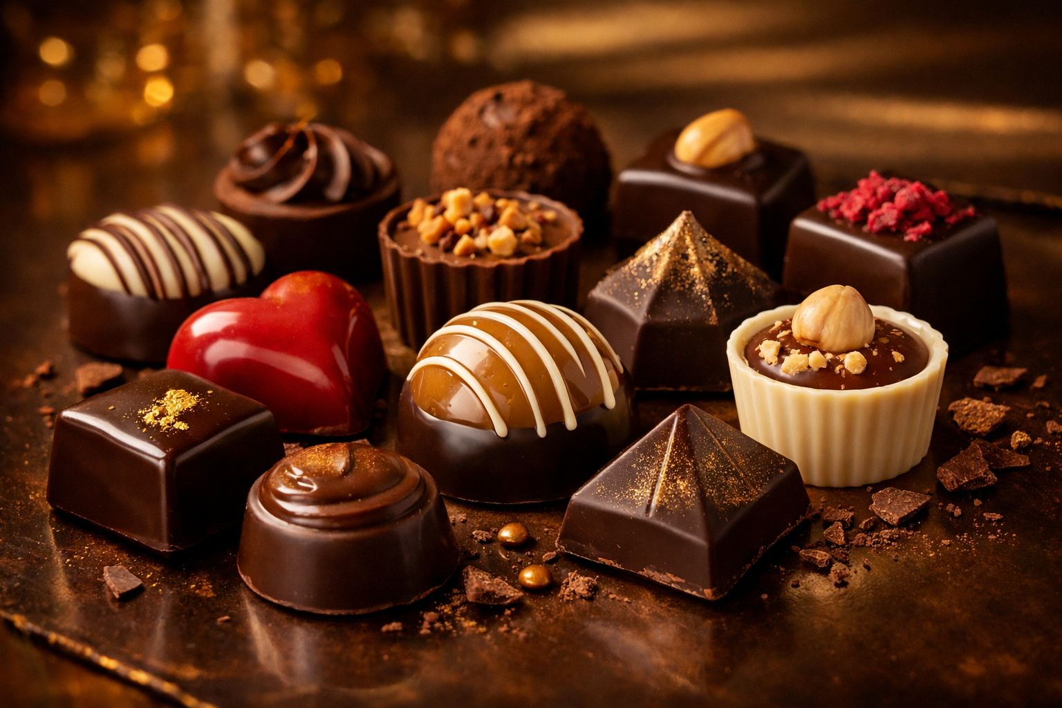 El yapımı çikolatalar özel kutularda sunumu